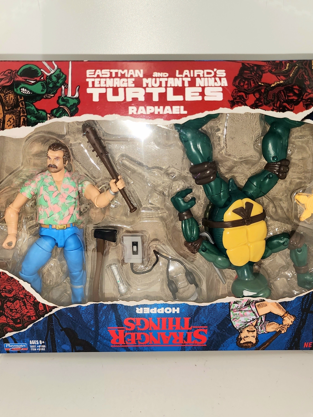 Playmates Teenage Mutant Ninja Turtles x Stranger Things Raphael & Hopper